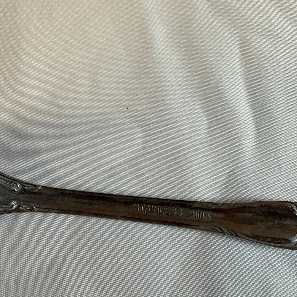 Unknown Stainless Flatware Forks Spoons Knives China Floral Set‎ of 10